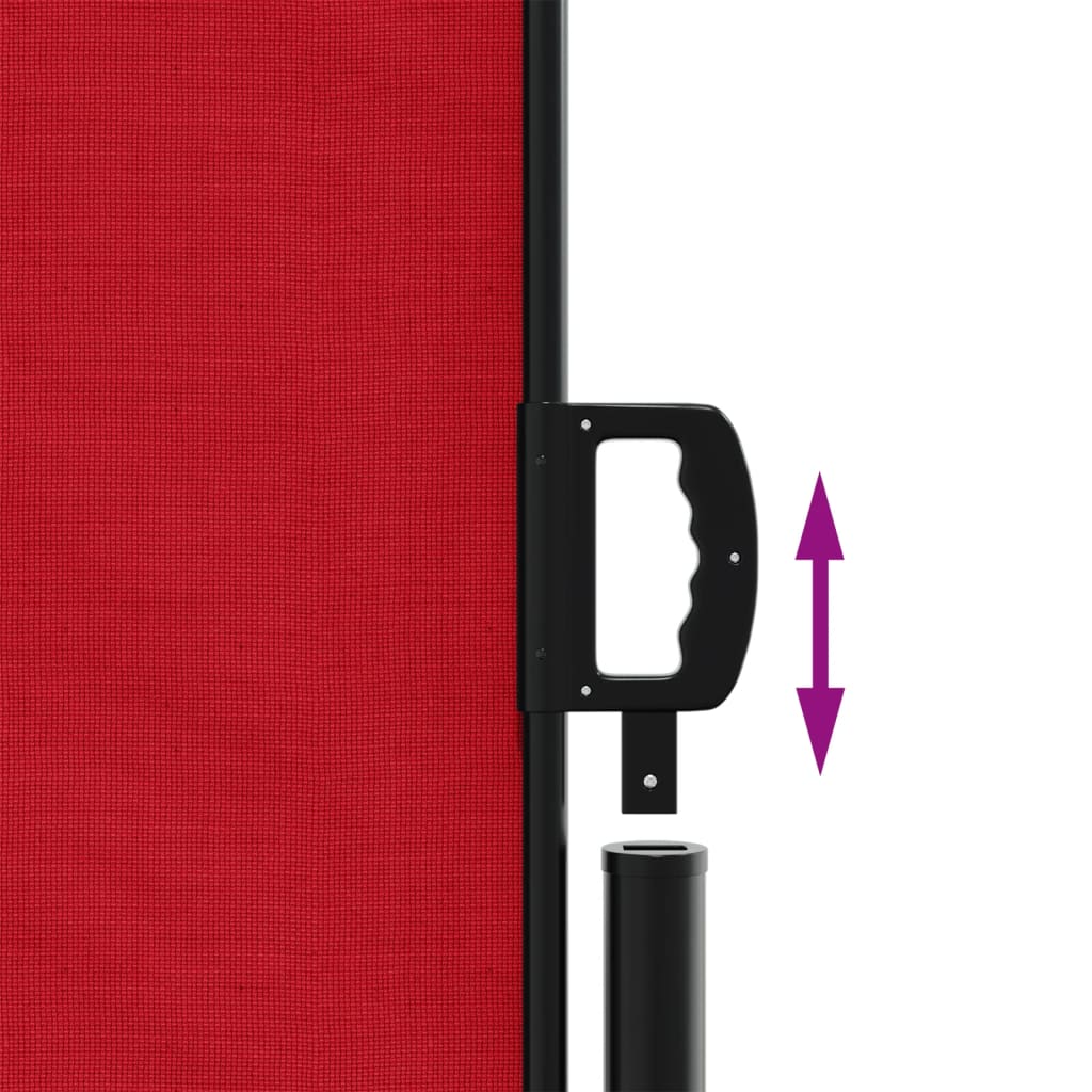 vidaXL Auvent latéral rétractable rouge 140x1000 cm