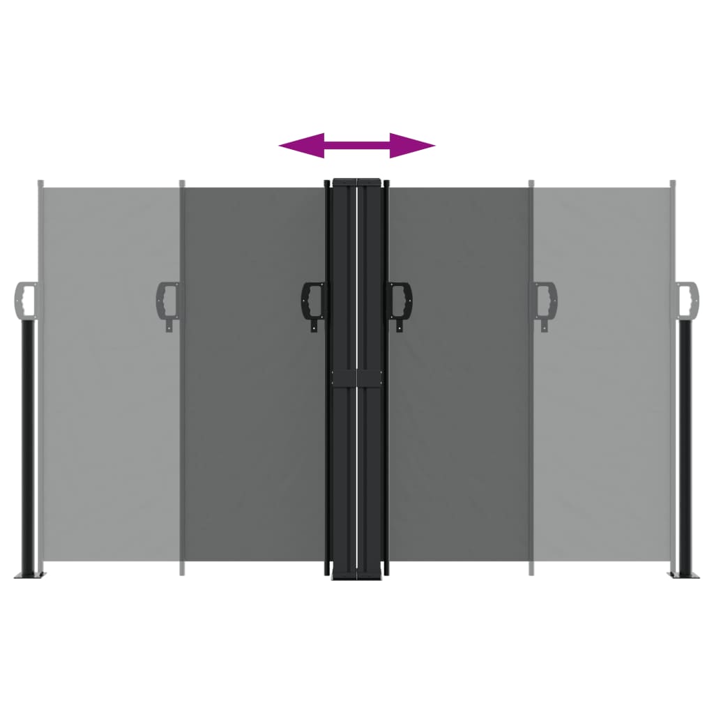 vidaXL Auvent latéral rétractable anthracite 140x1000 cm