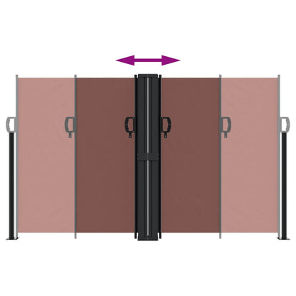 vidaXL Auvent latéral rétractable marron 140x1000 cm