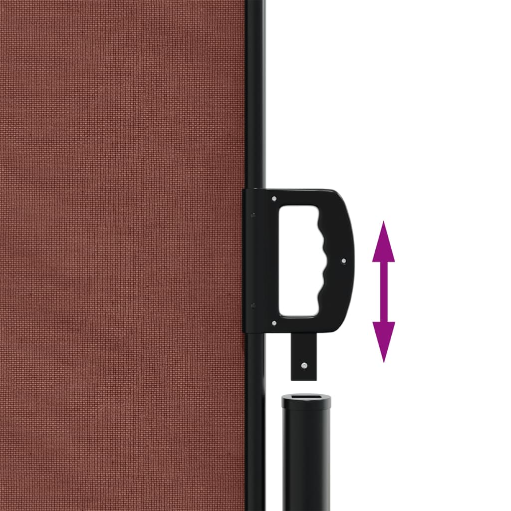 vidaXL Auvent latéral rétractable marron 140x1000 cm