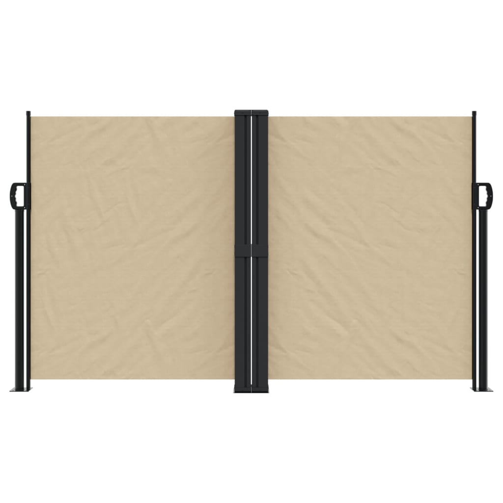 vidaXL Auvent latéral rétractable beige 140x1000 cm