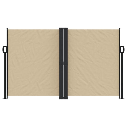 vidaXL Auvent latéral rétractable beige 140x1000 cm