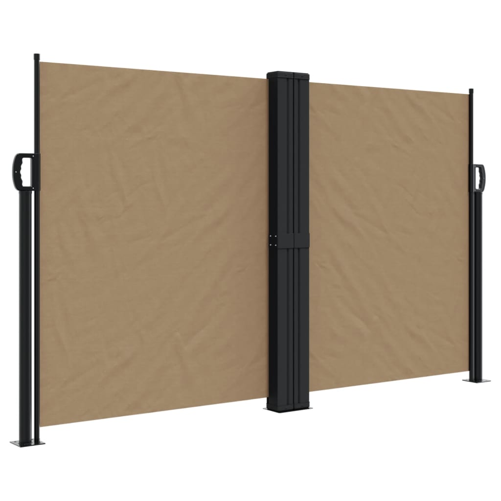 vidaXL Auvent latéral rétractable taupe 140x1000 cm