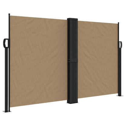 vidaXL Auvent latéral rétractable taupe 140x1000 cm