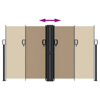 vidaXL Auvent latéral rétractable taupe 140x1000 cm