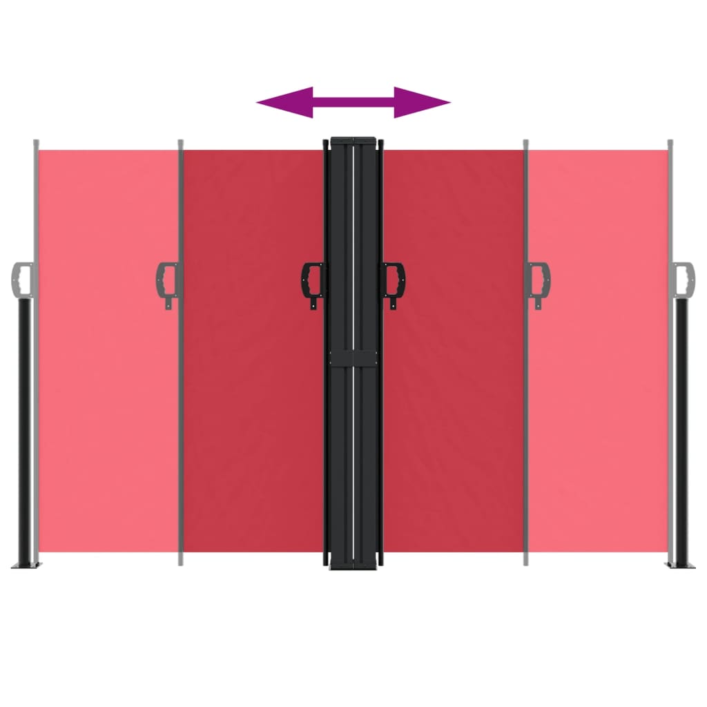 vidaXL Auvent latéral rétractable rouge 160x1000 cm