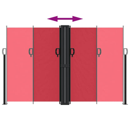 vidaXL Auvent latéral rétractable rouge 160x1000 cm
