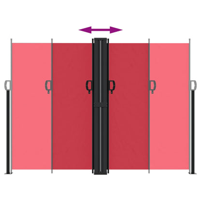 vidaXL Auvent latéral rétractable rouge 180x1000 cm