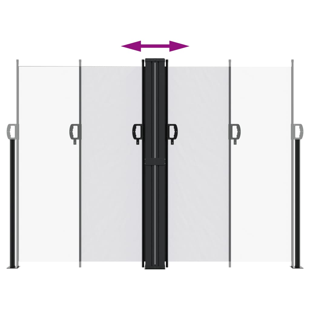 vidaXL Auvent latéral rétractable blanc 180x1000 cm