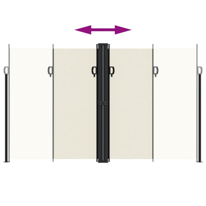 vidaXL Auvent latéral rétractable crème 200x1000 cm
