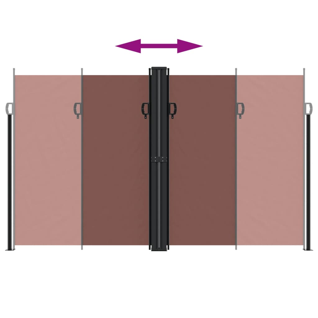 vidaXL Auvent latéral rétractable marron 200x1000 cm