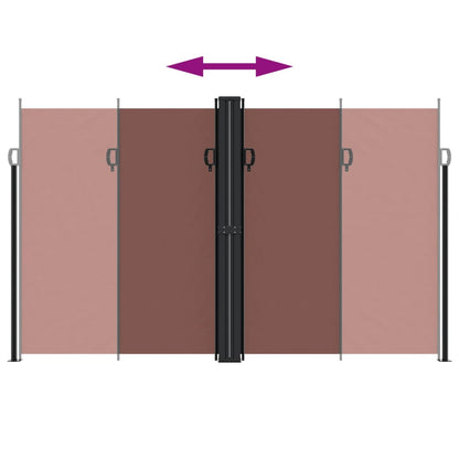 vidaXL Auvent latéral rétractable marron 200x1000 cm