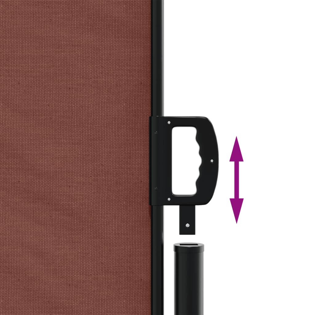vidaXL Auvent latéral rétractable marron 200x1000 cm