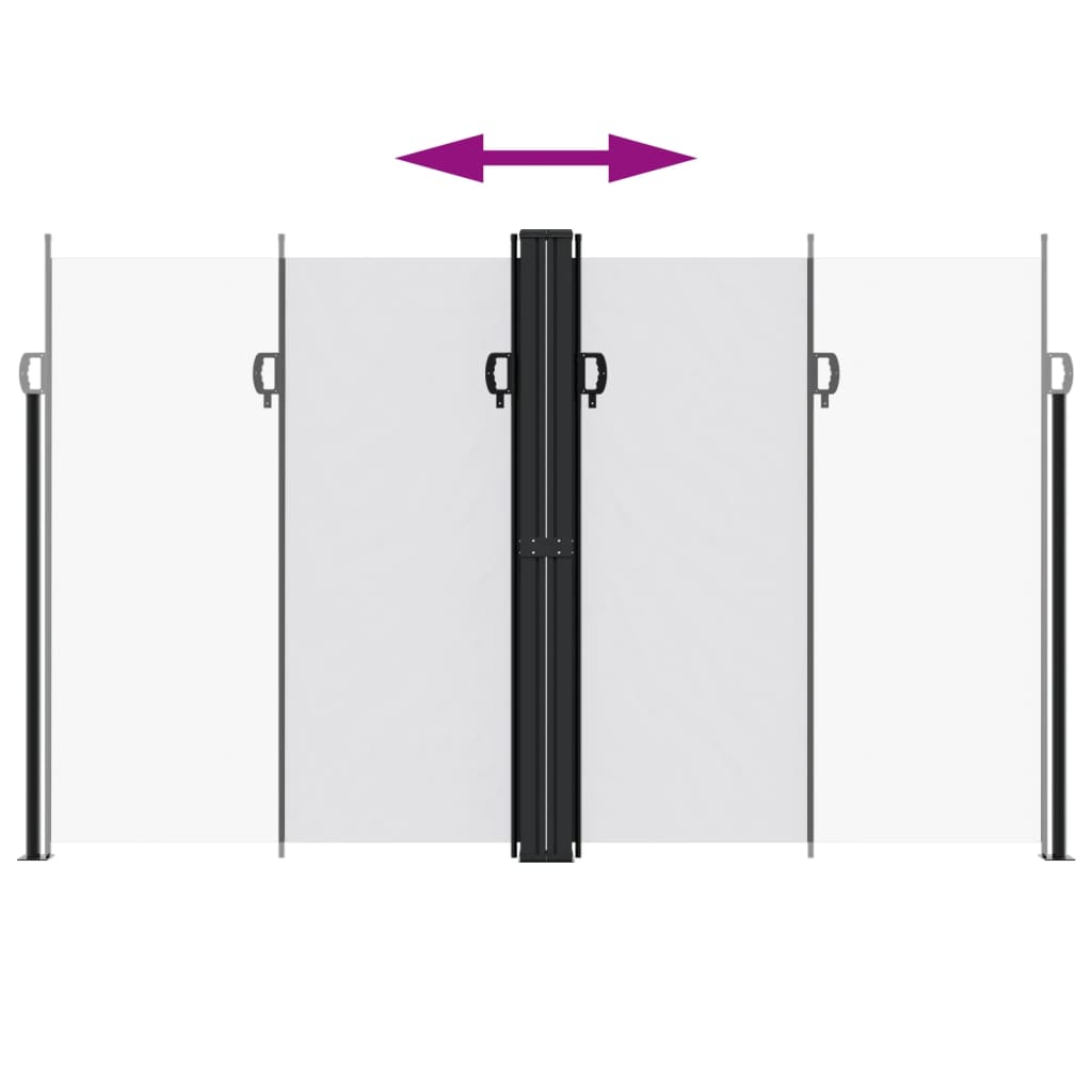 vidaXL Auvent latéral rétractable blanc 200x1000 cm