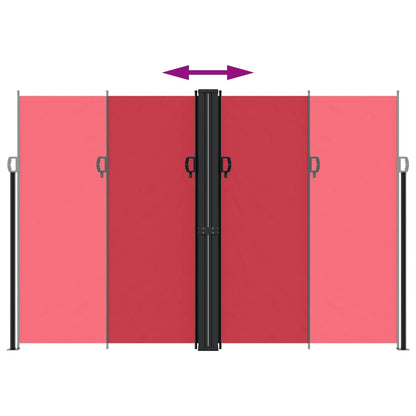 vidaXL Auvent latéral rétractable rouge 220x1000 cm