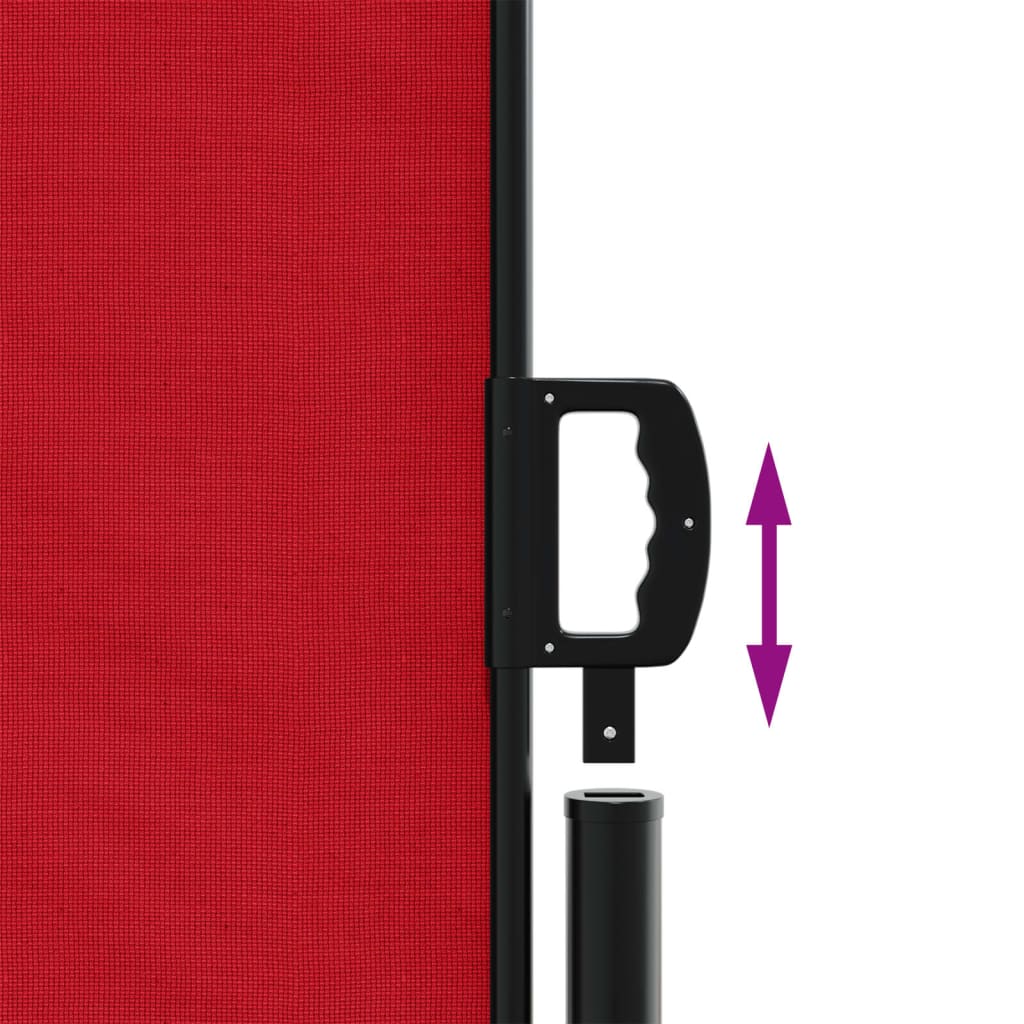 vidaXL Auvent latéral rétractable rouge 220x1000 cm