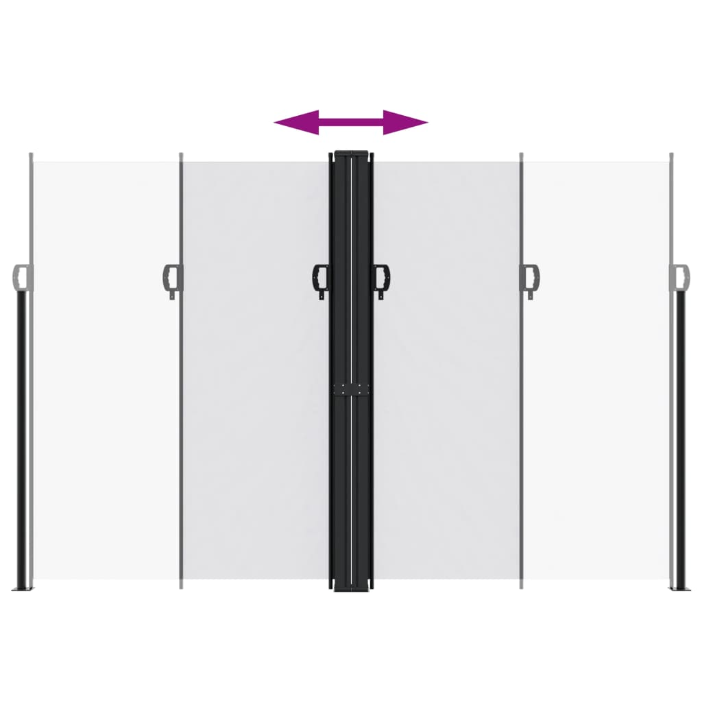 vidaXL Auvent latéral rétractable blanc 220x1000 cm