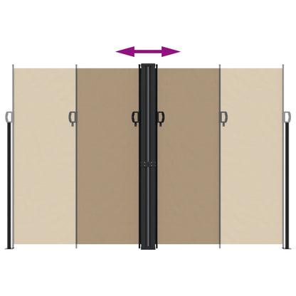 vidaXL Auvent latéral rétractable taupe 220x1000 cm