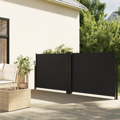 vidaXL Auvent latéral rétractable noir 120x1200 cm