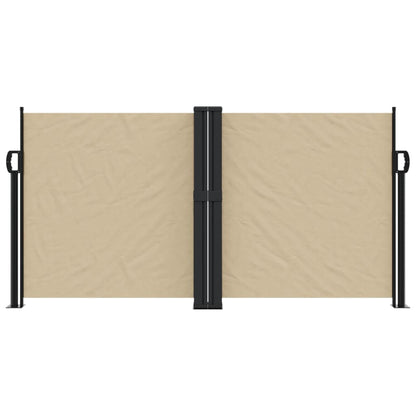vidaXL Auvent latéral rétractable beige 120x1200 cm