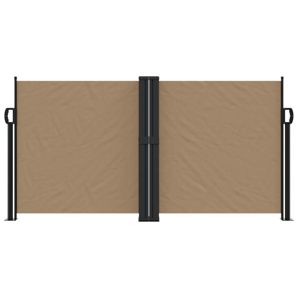 vidaXL Auvent latéral rétractable taupe 120x1200 cm