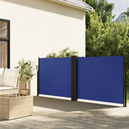 vidaXL Auvent latéral rétractable bleu 140x1200 cm