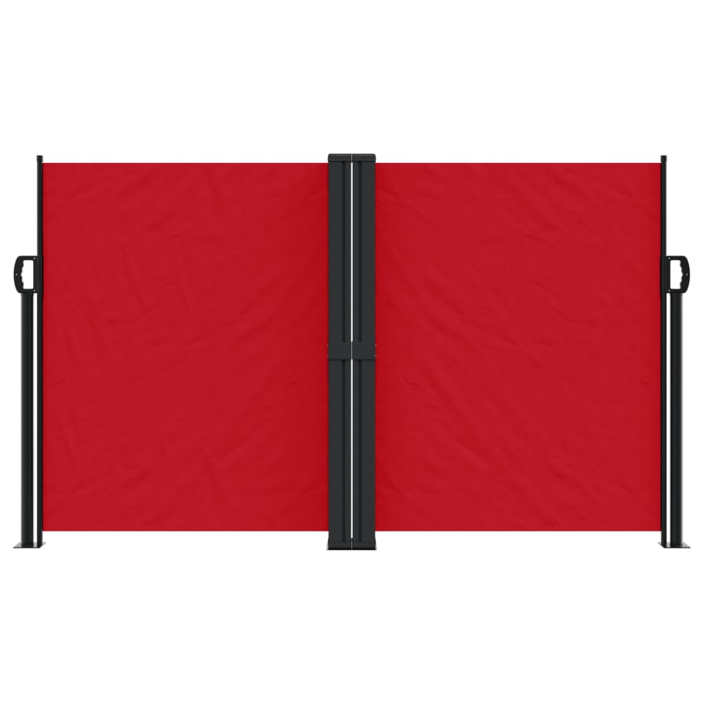 vidaXL Auvent latéral rétractable rouge 140x1200 cm