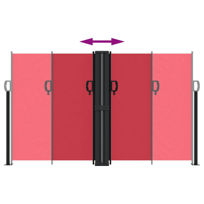 vidaXL Auvent latéral rétractable rouge 140x1200 cm