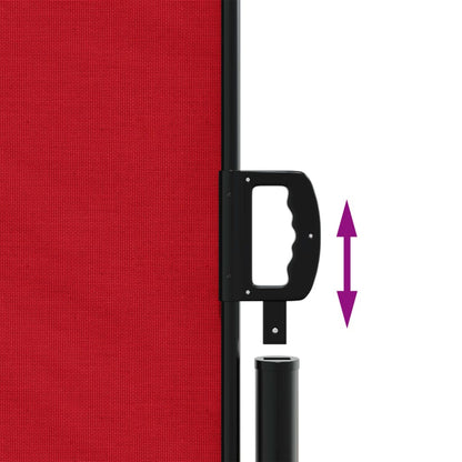 vidaXL Auvent latéral rétractable rouge 140x1200 cm