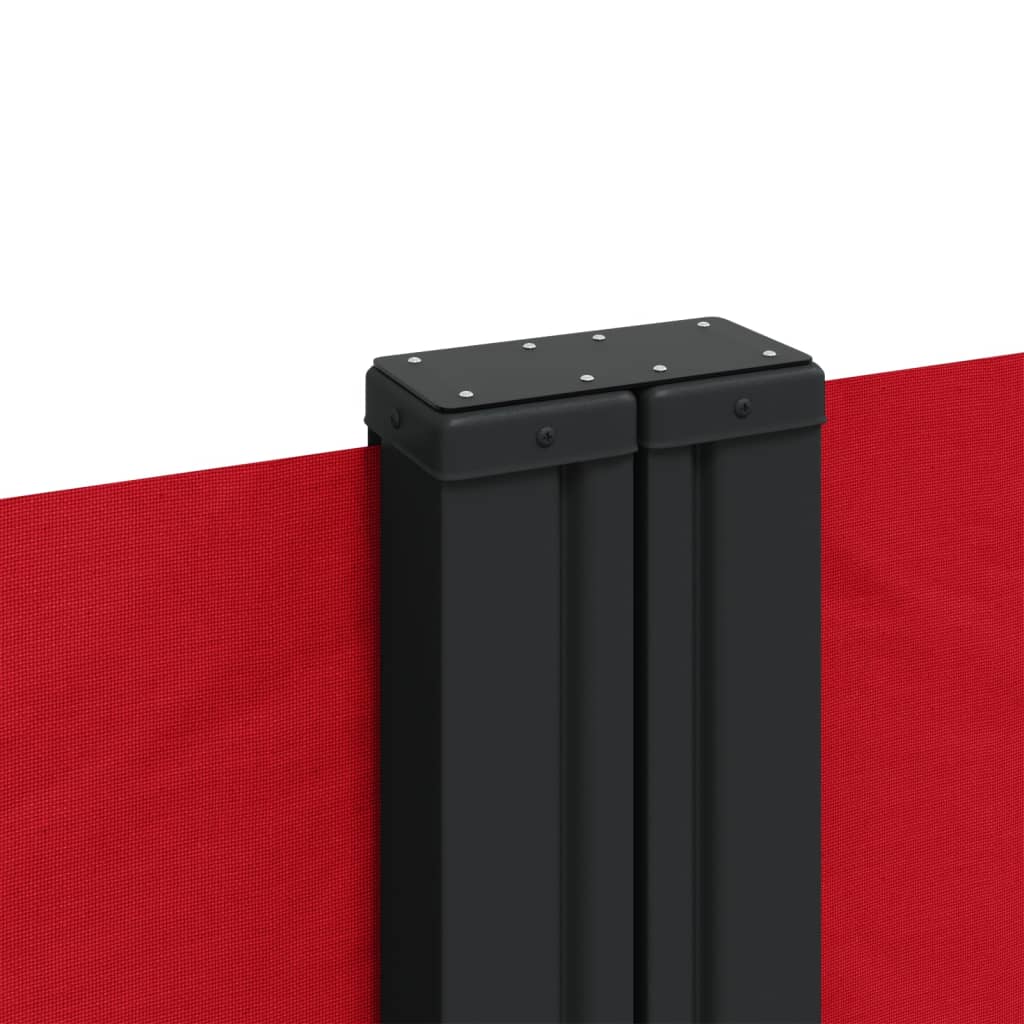 vidaXL Auvent latéral rétractable rouge 140x1200 cm