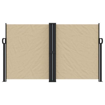 vidaXL Auvent latéral rétractable beige 140x1200 cm