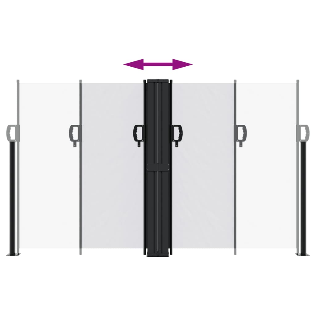 vidaXL Auvent latéral rétractable blanc 140x1200 cm