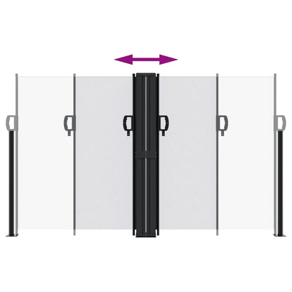 vidaXL Auvent latéral rétractable blanc 140x1200 cm