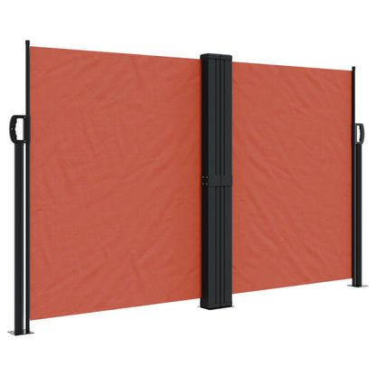 vidaXL Auvent latéral rétractable terre cuite 140x1200 cm