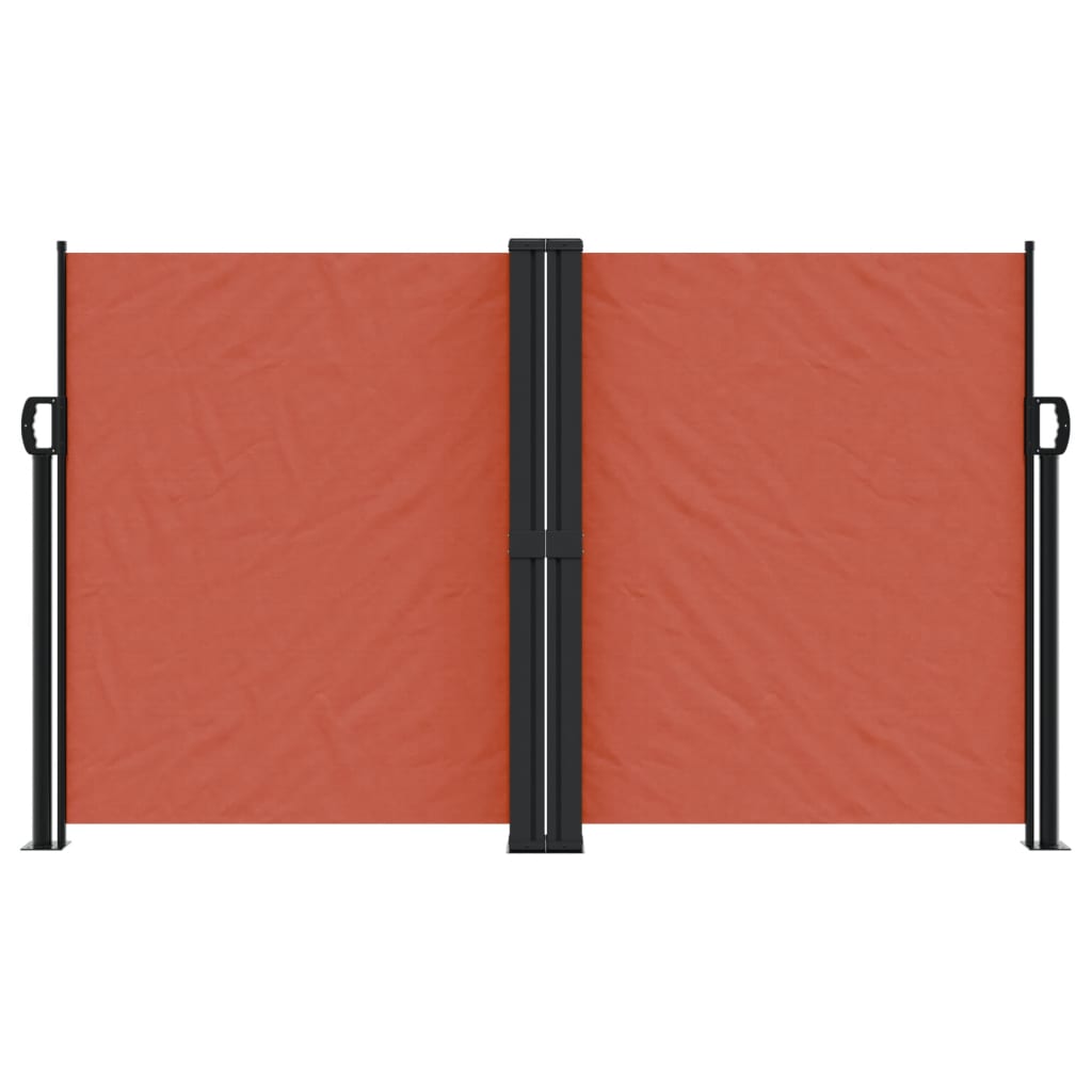 vidaXL Auvent latéral rétractable terre cuite 140x1200 cm