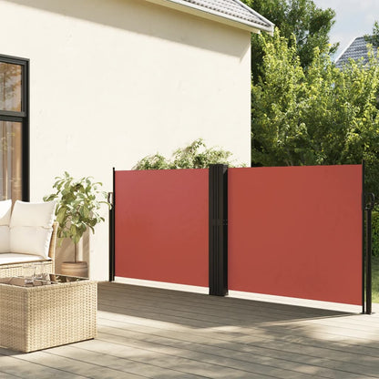 vidaXL Auvent latéral rétractable terre cuite 140x1200 cm
