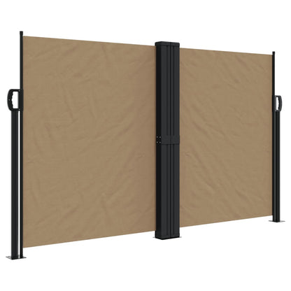 vidaXL Auvent latéral rétractable taupe 140x1200 cm