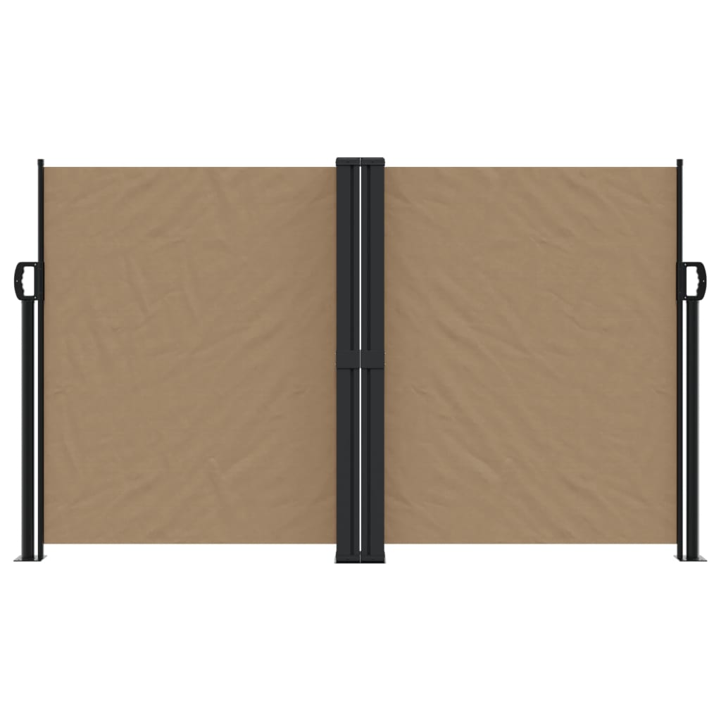 vidaXL Auvent latéral rétractable taupe 140x1200 cm