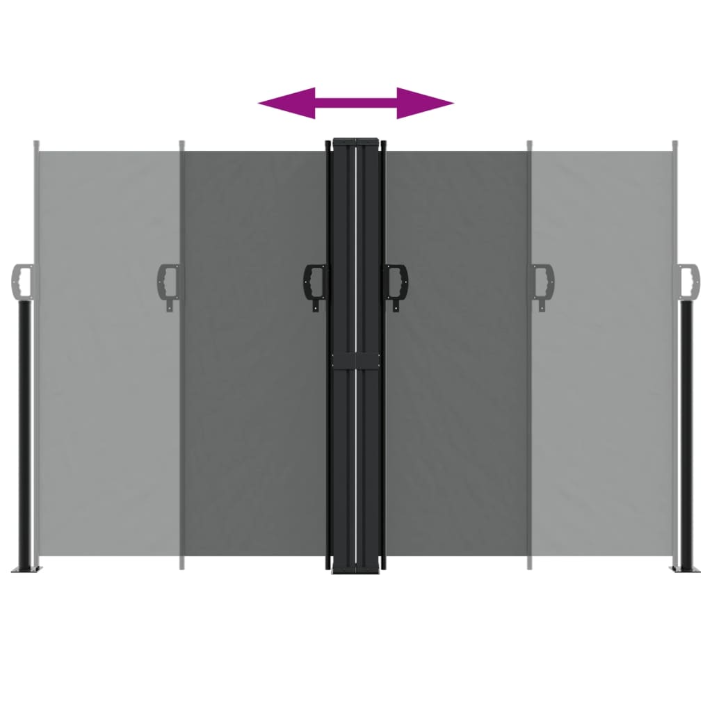 vidaXL Auvent latéral rétractable anthracite 160x1200 cm