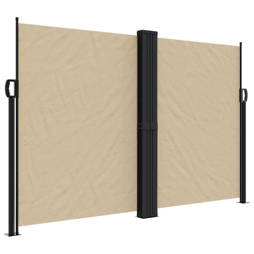 vidaXL Auvent latéral rétractable beige 160x1200 cm