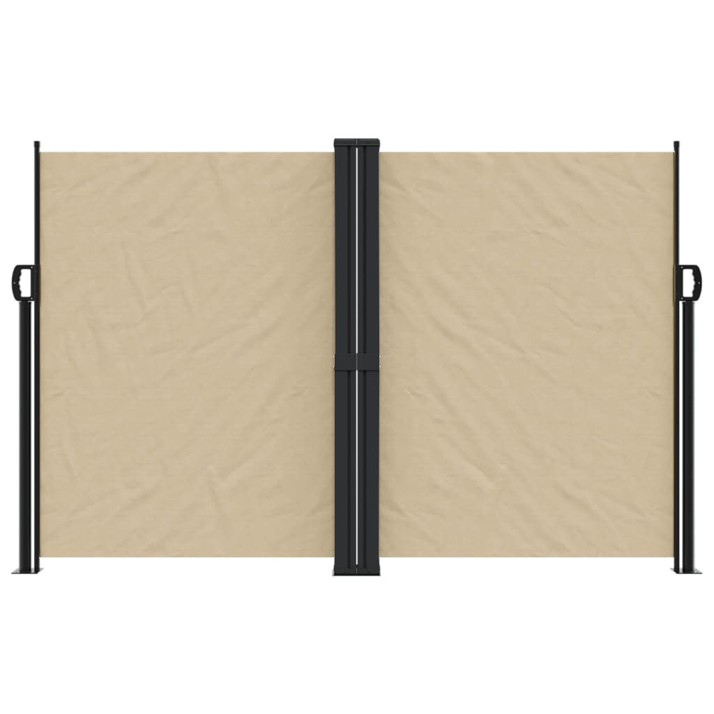 vidaXL Auvent latéral rétractable beige 160x1200 cm
