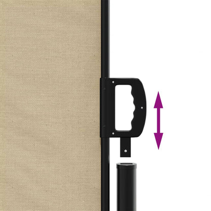 vidaXL Auvent latéral rétractable beige 160x1200 cm