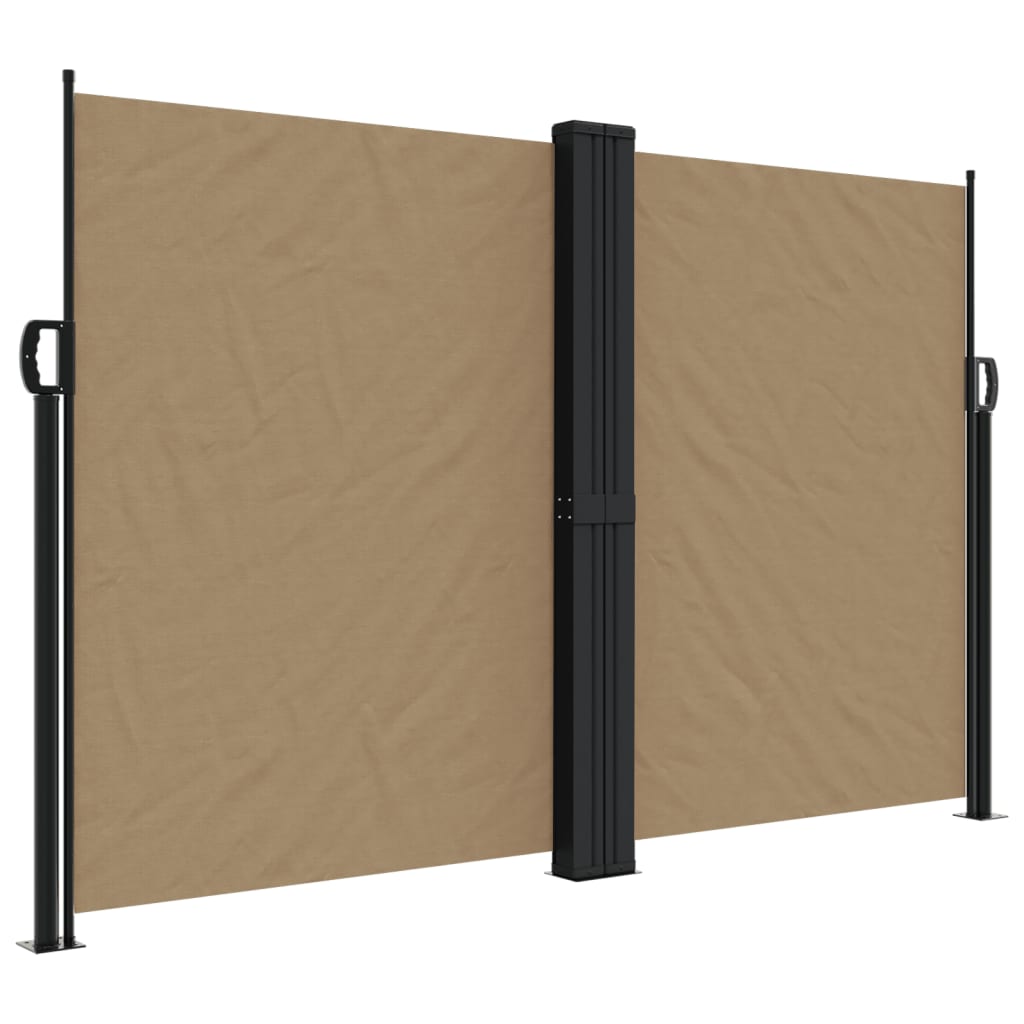 vidaXL Auvent latéral rétractable taupe 160x1200 cm