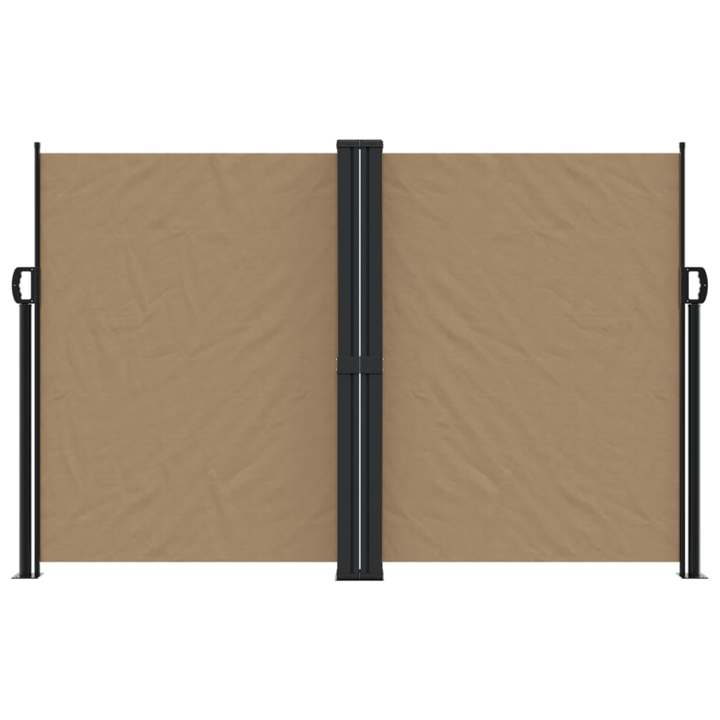 vidaXL Auvent latéral rétractable taupe 160x1200 cm
