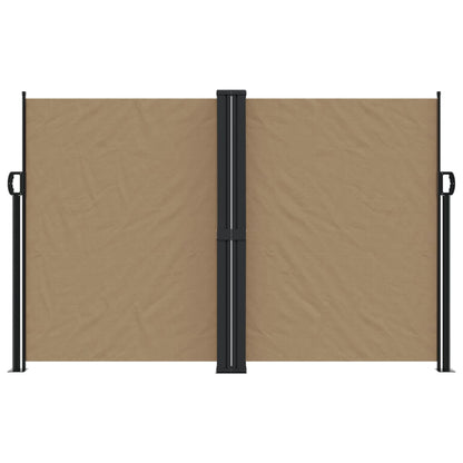 vidaXL Auvent latéral rétractable taupe 160x1200 cm
