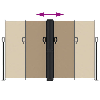 vidaXL Auvent latéral rétractable taupe 160x1200 cm