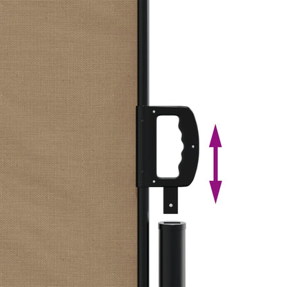 vidaXL Auvent latéral rétractable taupe 160x1200 cm