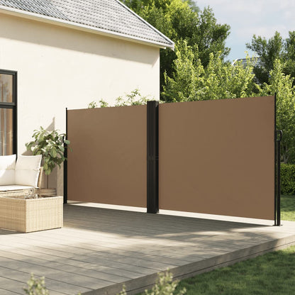 vidaXL Auvent latéral rétractable taupe 160x1200 cm