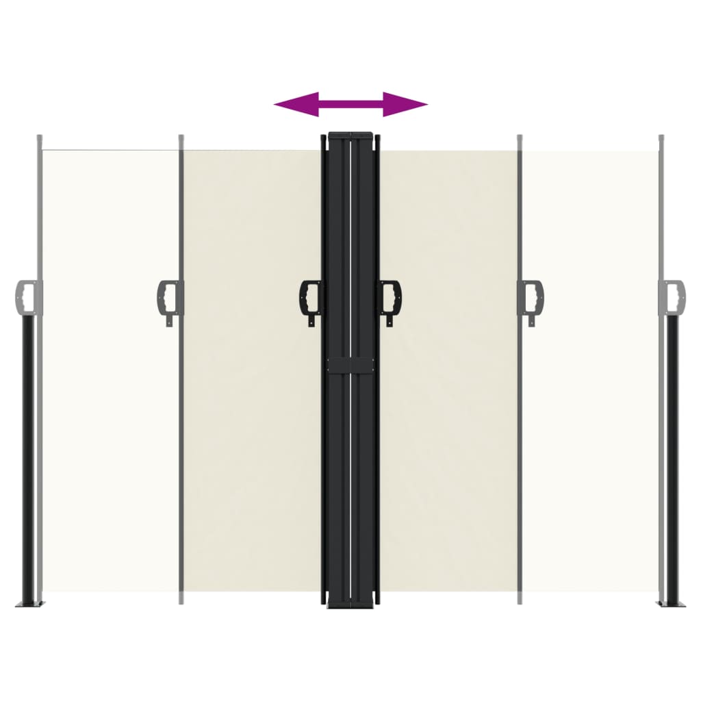 vidaXL Auvent latéral rétractable crème 180x1200 cm