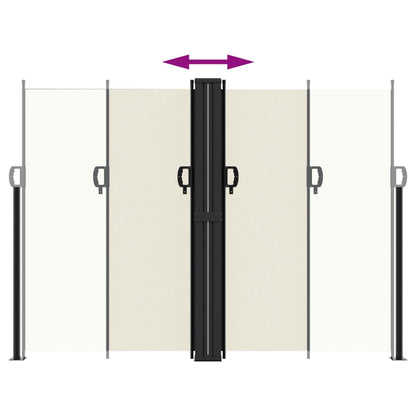 vidaXL Auvent latéral rétractable crème 180x1200 cm